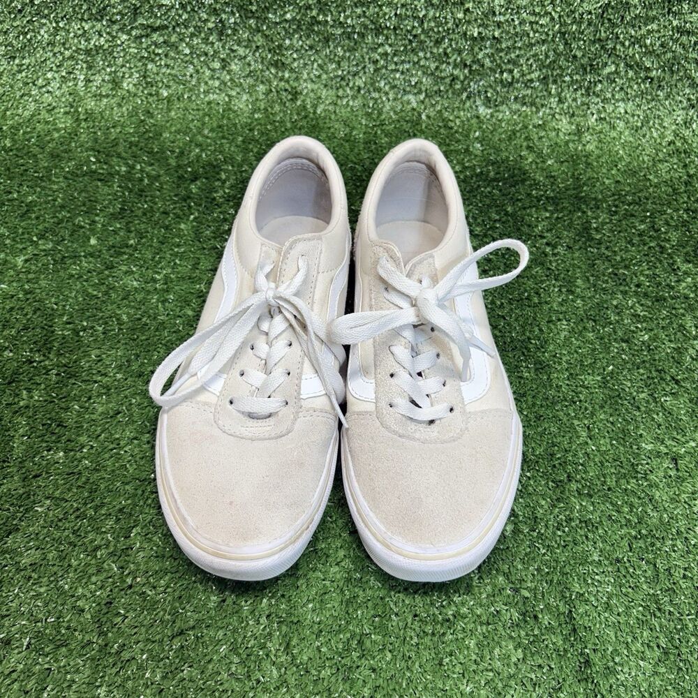 Vans Ward Womens Size 7 Beige White Athletic Walking Skateboard Shoes Sneakers - Picture 3 of 7